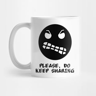 Poker Face Sharing (Black) Mug